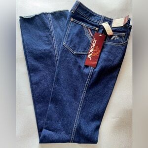 NWT Vintage Jordache Dark Denim Jeans Women Size 30L - Raw Edge - RARE
